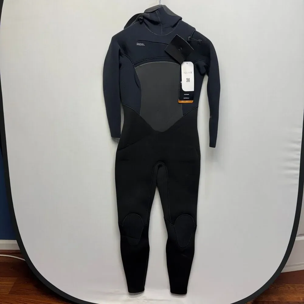 NWT Xcel Infiniti Women 5/4mm Hooded Wetsuit Chest Zip Size 10S WR54ZH20 D120 -2